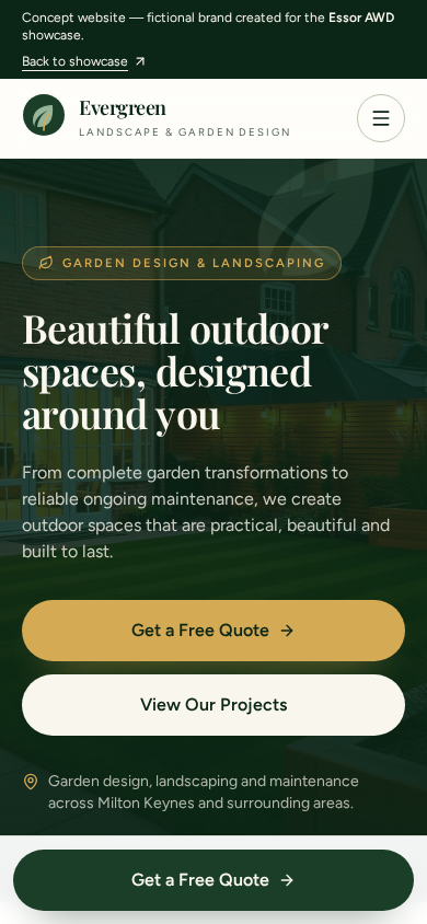 Evergreen Landscape & Garden Design mobile preview